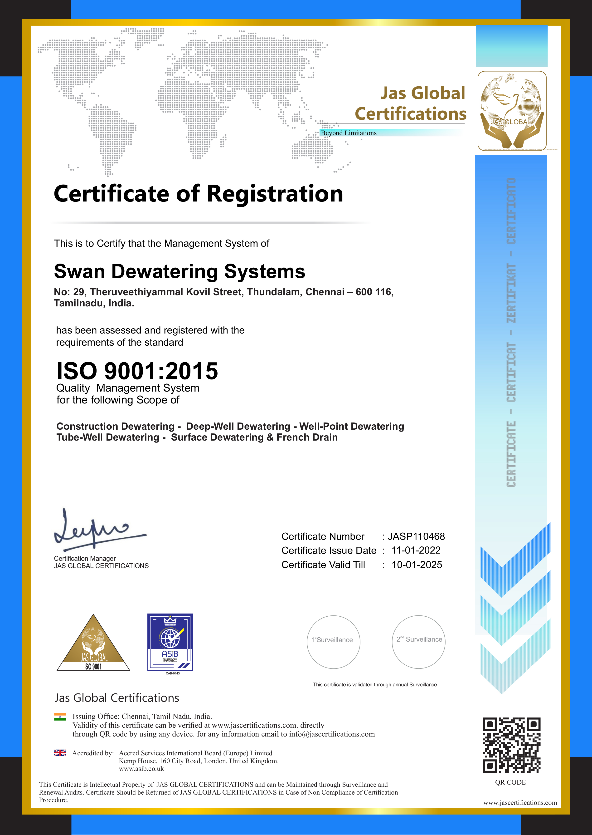 Quality ISO Swan Dewatering System